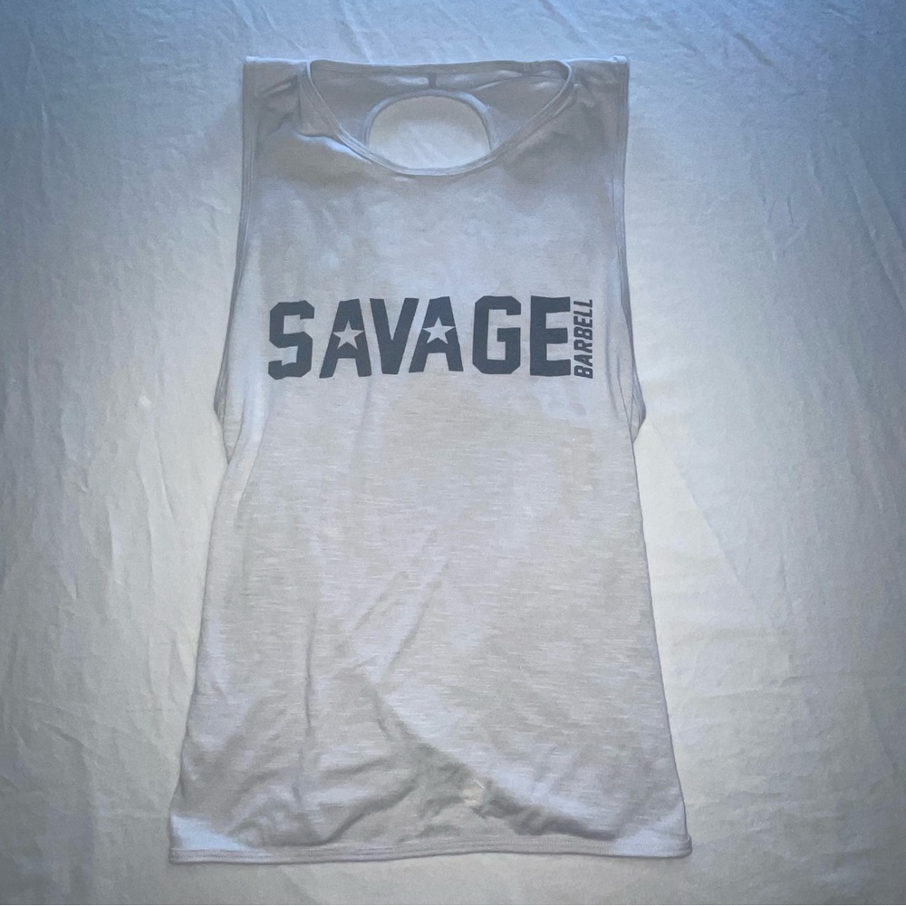 Savage Barbell Women’s Workout Sleeveless Open back Top Unlabeled PRELOVED